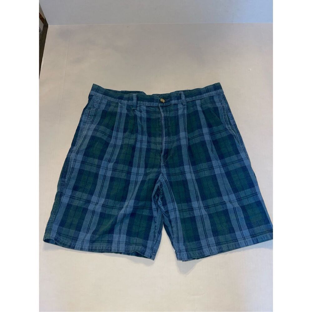VINTAGE SUTTER & GRANT SHORTS‎ SIZE 36 Plaid Blue A19